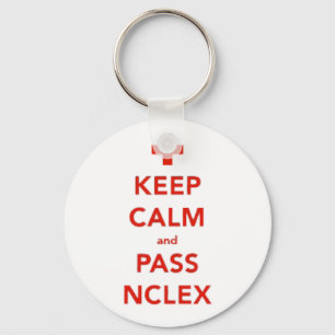 Håll lugnat och passera NCLEX knäppas Nyckelring