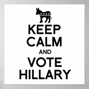 HÅLL LUGNAT OCH RÖSTA HILLARY.png Poster