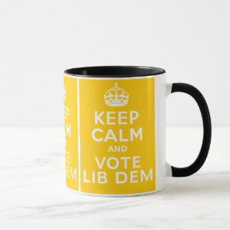 Håll lugnat och rösta Lib Dem ~ politiskt U.K. Mugg