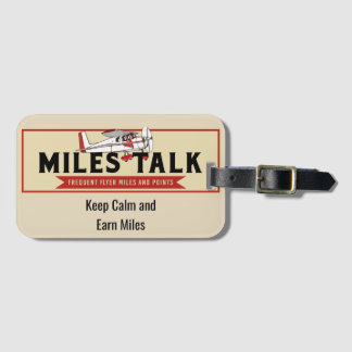 Håll lugnat och tjäna Miles Bagagebricka