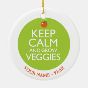 Håll lugnat och väx Veggies 2 Julgransprydnad Keramik