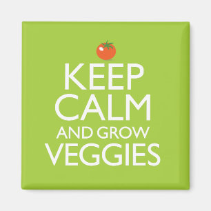 Håll lugnat och väx Veggies Magnet