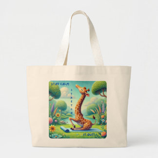 Håll Lugnen igång - Giraffe Yoga Design Jumbo Tygkasse