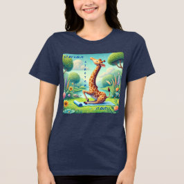Håll Lugnen igång - Giraffe Yoga Design T Shirt