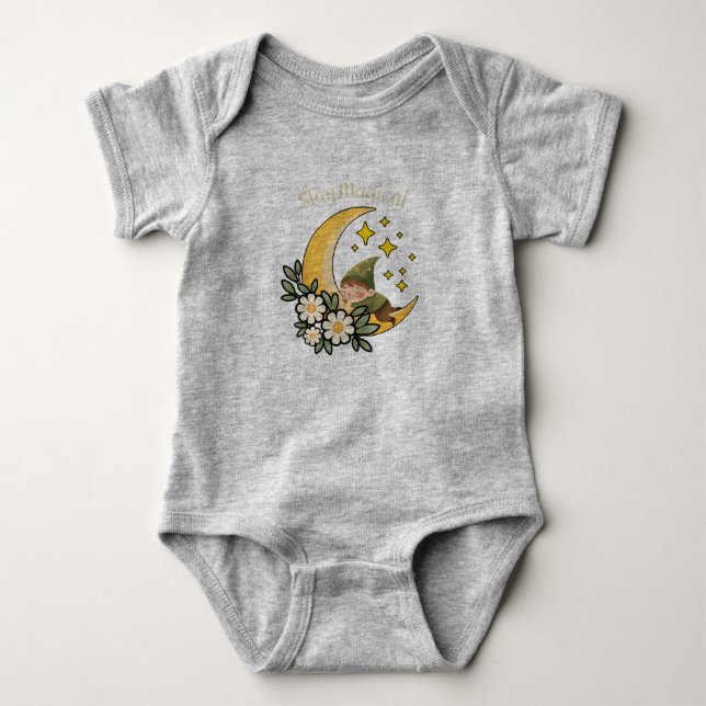 Håll Magisk Tomte på Halvmåne  T Shirt (Framsida)