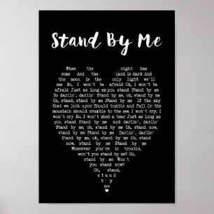 Håll mig i svart hjärtväggskonst med Sång-lyriska Poster