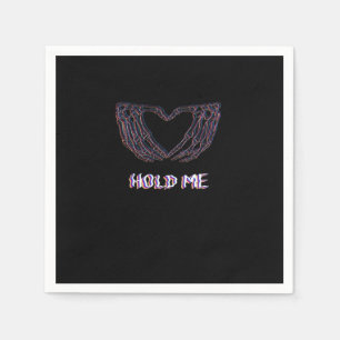 Håll mig klassisk - Skeleton Hand Heart Pappersservett
