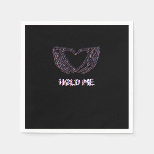 Håll mig klassisk - Skeleton Hand Heart Pappersservett (Framsidan)