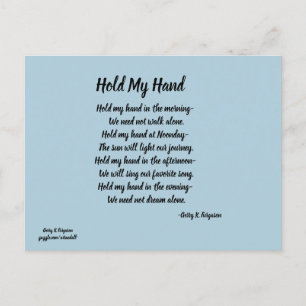 HÅLL MIN HAND POSTCARD VYKORT