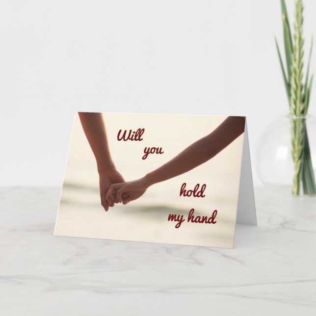 **HÅLL MIN HAND VARJE DAG OCH VAR SOM HELST** KORT (Framsida)