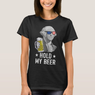 Håll Min Öl George Washington Patriot Roligt 4:e J T Shirt