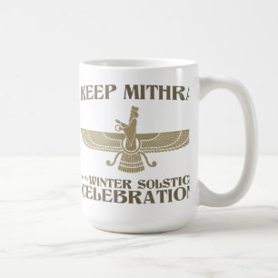 Håll Mithra i vinterSolsticefirandet Kaffemugg