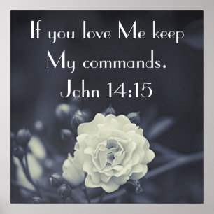 håll mitt befaller den bibelverseJohn 14:15 Poster