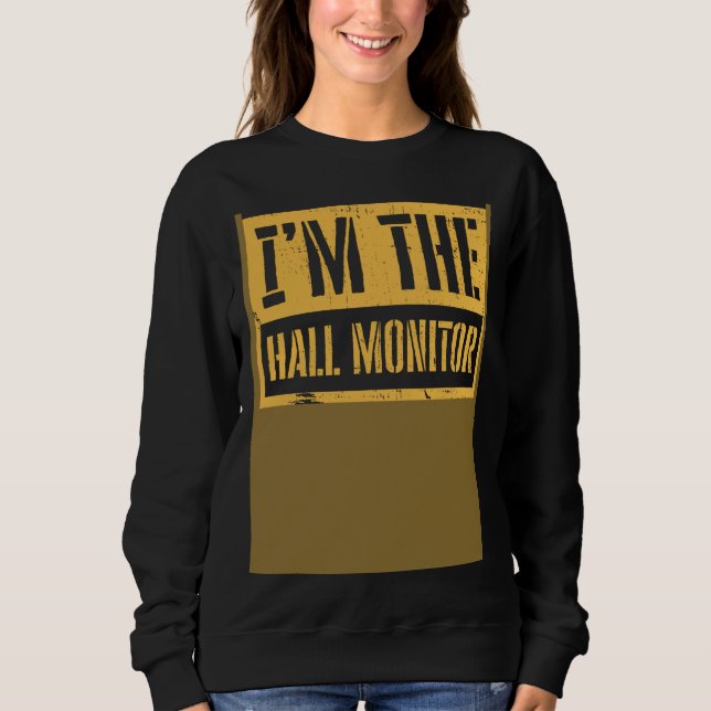 Hall Monitor Back To School Student T Shirt (Framsida)