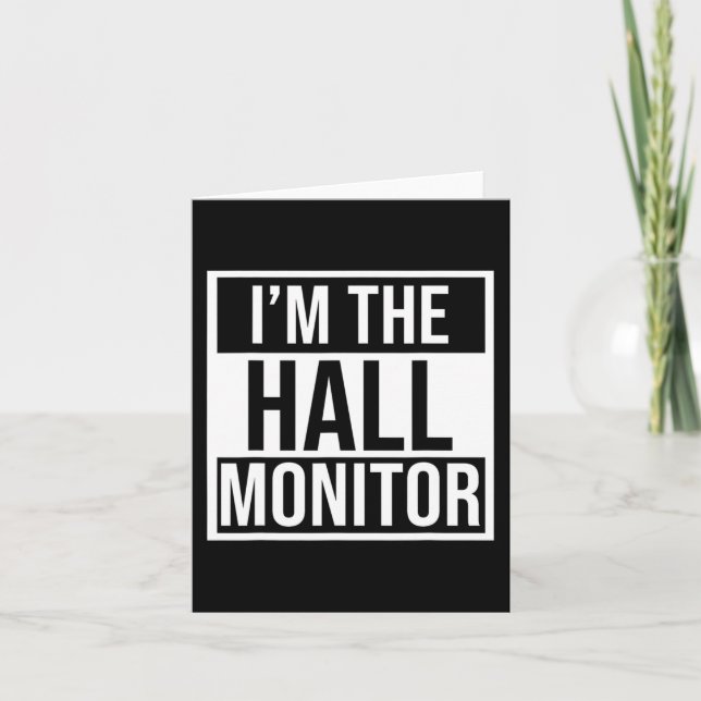 Hall Monitor Gift Back to school Student Kort (Framsida)