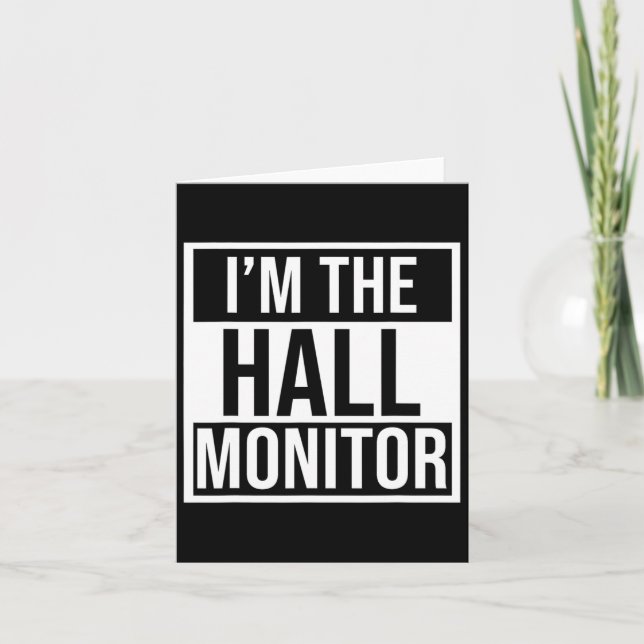 Hall Monitor Gift Byck till School Student Kort (Framsida)