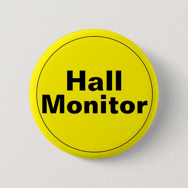 Hall Monitor Skola Knapp (Framsida)