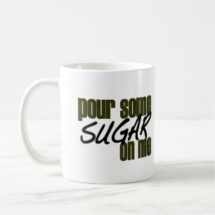 Häll något socker på mig kaffemugg