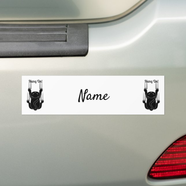 Håll ned på svart katt Thunder_Cove Bildekal (På Bil)