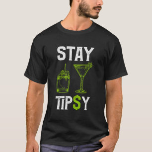 Håll ned Tip$y Funny Bartender Mixolog T Shirt