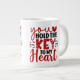"Håll Nyckel i mitt hjärta Jumbo Mugg