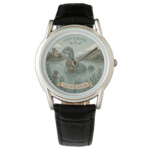 Håll Nyfiken Mysig Kryptid Nessie Loch Ness Monste Armbandsur