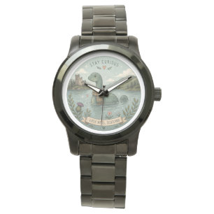 Håll Nyfiken Mysig Kryptid Nessie Loch Ness Monste Armbandsur