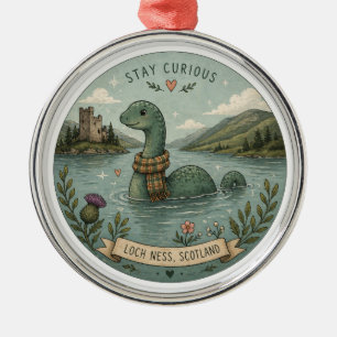 Håll Nyfiken Mysig Kryptid Nessie Loch Ness Monste Julgransprydnad Metall