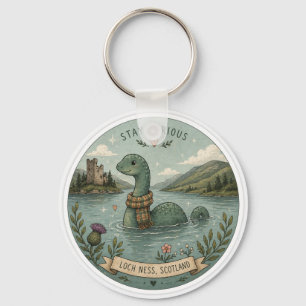 Håll nyfiken mysig kryptid Nessie Loch Ness Monste Nyckelring