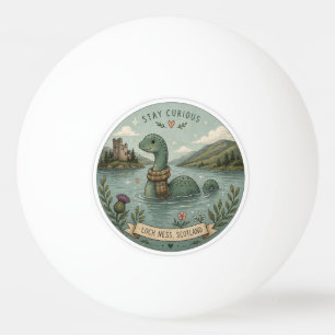 Håll Nyfiken Mysig Kryptid Nessie Loch Ness Monste Pingisboll