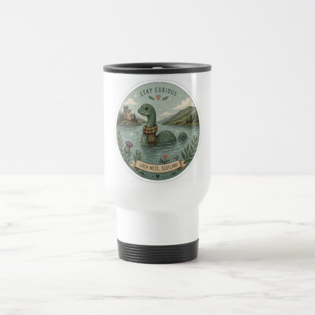 Håll Nyfiken Mysig Kryptid Nessie Loch Ness Monste Resemugg (Center)