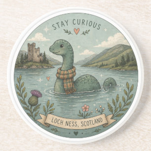 Håll Nyfiken Mysig Kryptid Nessie Loch Ness Monste Underlägg