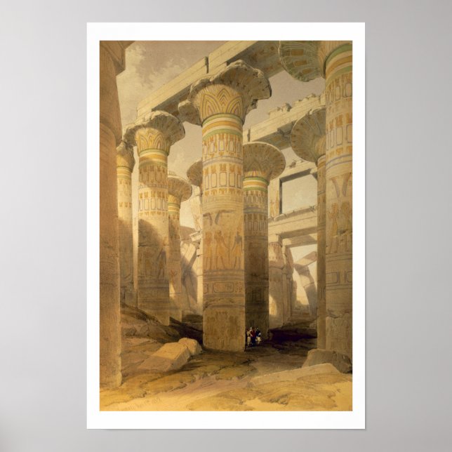 Hall of Columns, Karnak, from "Egypten and Nubia", Poster (Framsidan)