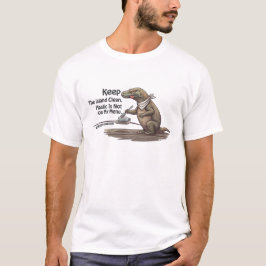 Håll ön ren Plast Inte På Min Meny Komodo T- T Shirt