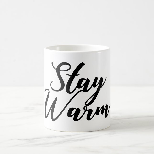 Håll ord typografin varmt kaffemugg (Center)