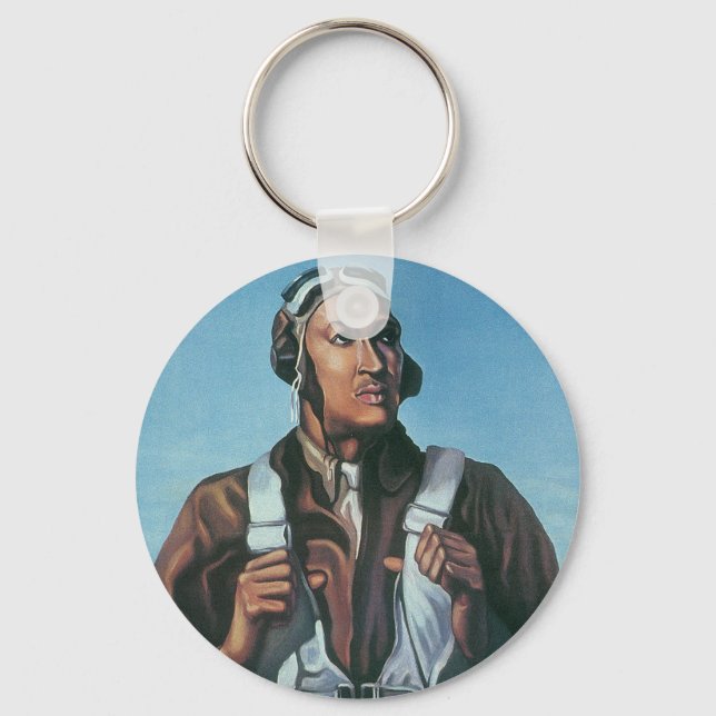 Håll oss flygande ~ Tuskeege flygman Nyckelring (Framsida)