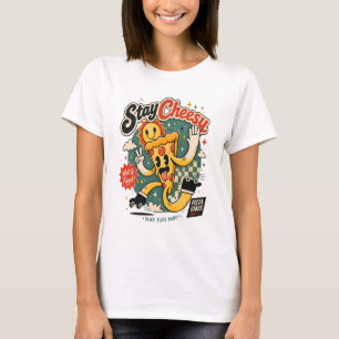 Håll Ostig Rullskridskoåkare Pizzabit T Shirt