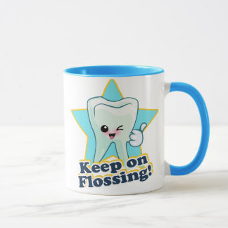 Håll på att flossing! mugg