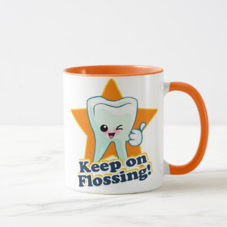Håll på att flossing! mugg