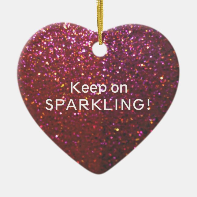 Håll på att sparkling - den Glam fauxglitter & Julgransprydnad Keramik (Framsidan)