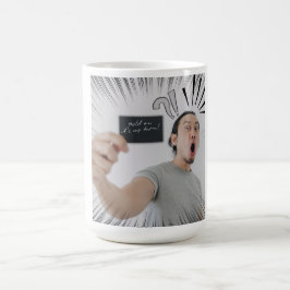 Håll På, Det Är Min Tur! – Tecknad Uttrycksdesign Kaffemugg