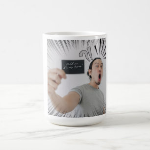 Håll På, Det Är Min Tur! – Tecknad Uttrycksdesign Kaffemugg