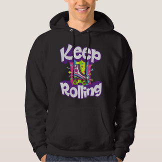 Håll på Rullande Roligt Retro 80-Talets Rullskrids Hoodie
