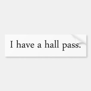 Hall passerar bildekal