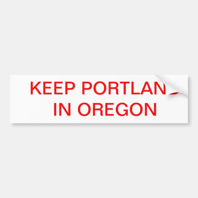 Håll Portland i Oregon Bildekal (Framsidan)