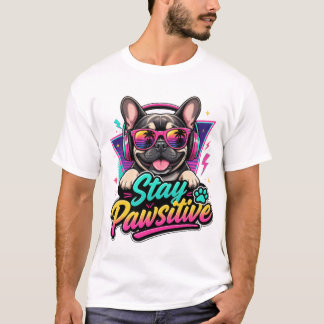 Håll Positiv Fransk Bulldog T-Shirt