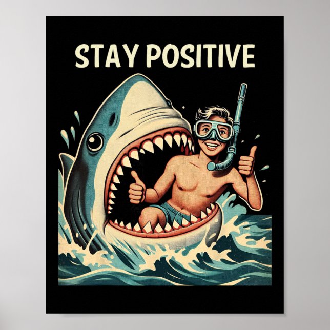 Håll Positiv Haj Rolig  Poster (Framsidan)