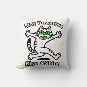 Håll Positiv Katt Kudde