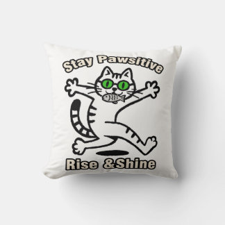 Håll Positiv Katt Kudde