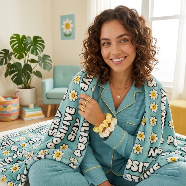 Håll Positivt Fleecefilt (Skapare uppladdad)